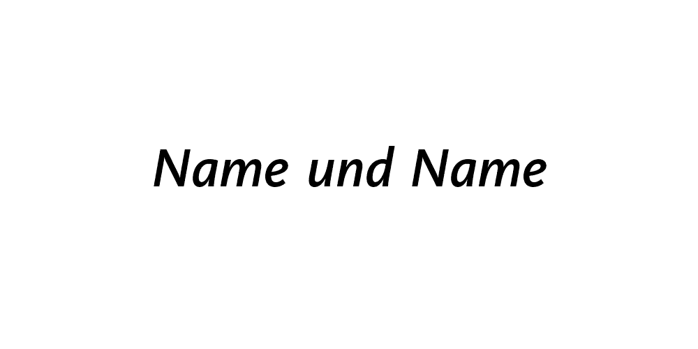 NAME und NAME