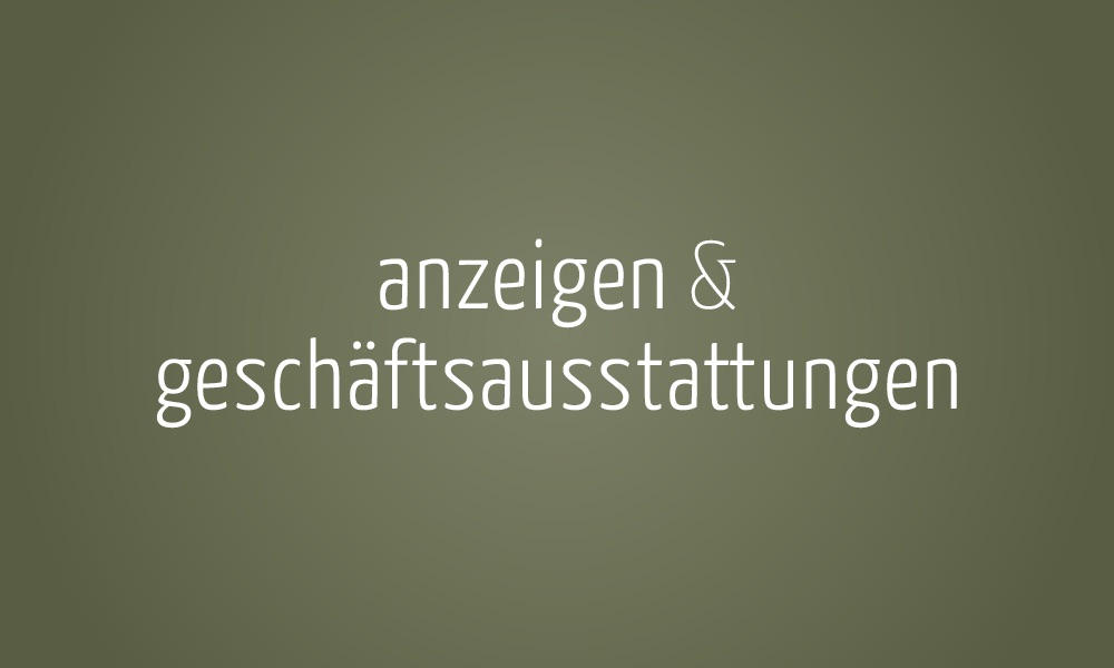 anzeigen & geschäftsausstattung